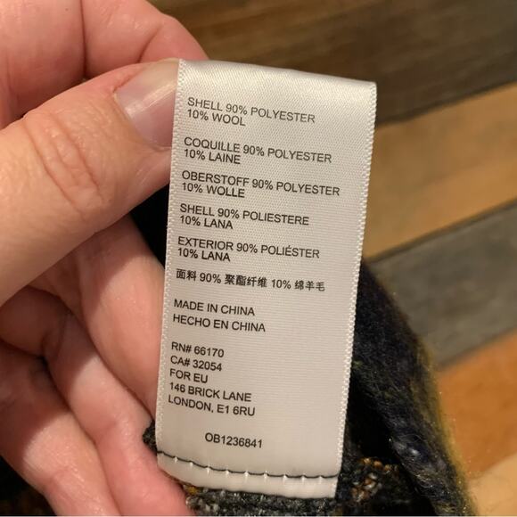 NWT UO Urban Outfitters Journey Wool Pelmet Mini Skirt In Black Multi Size S - Picture 12 of 12